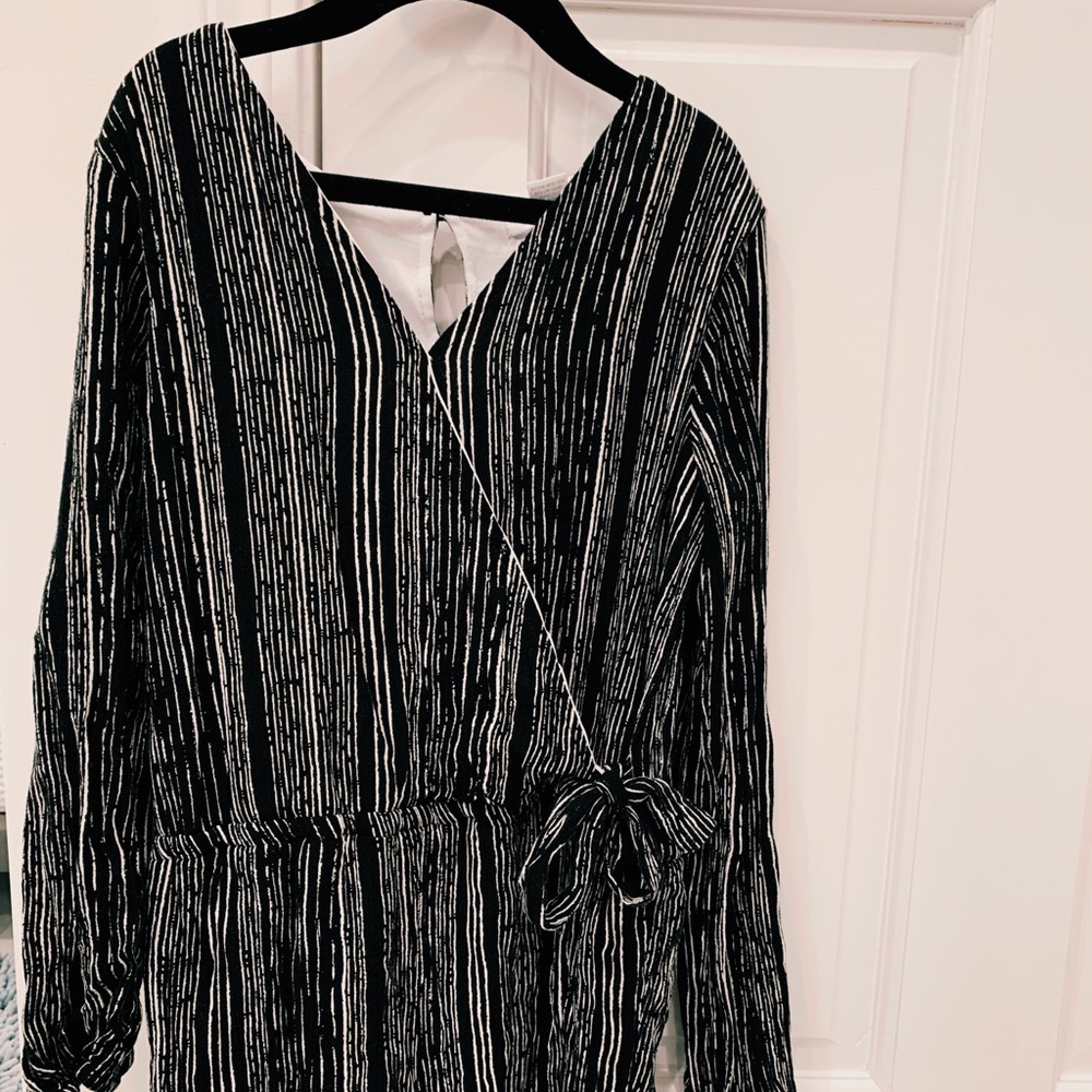 tillys black and white striped romper